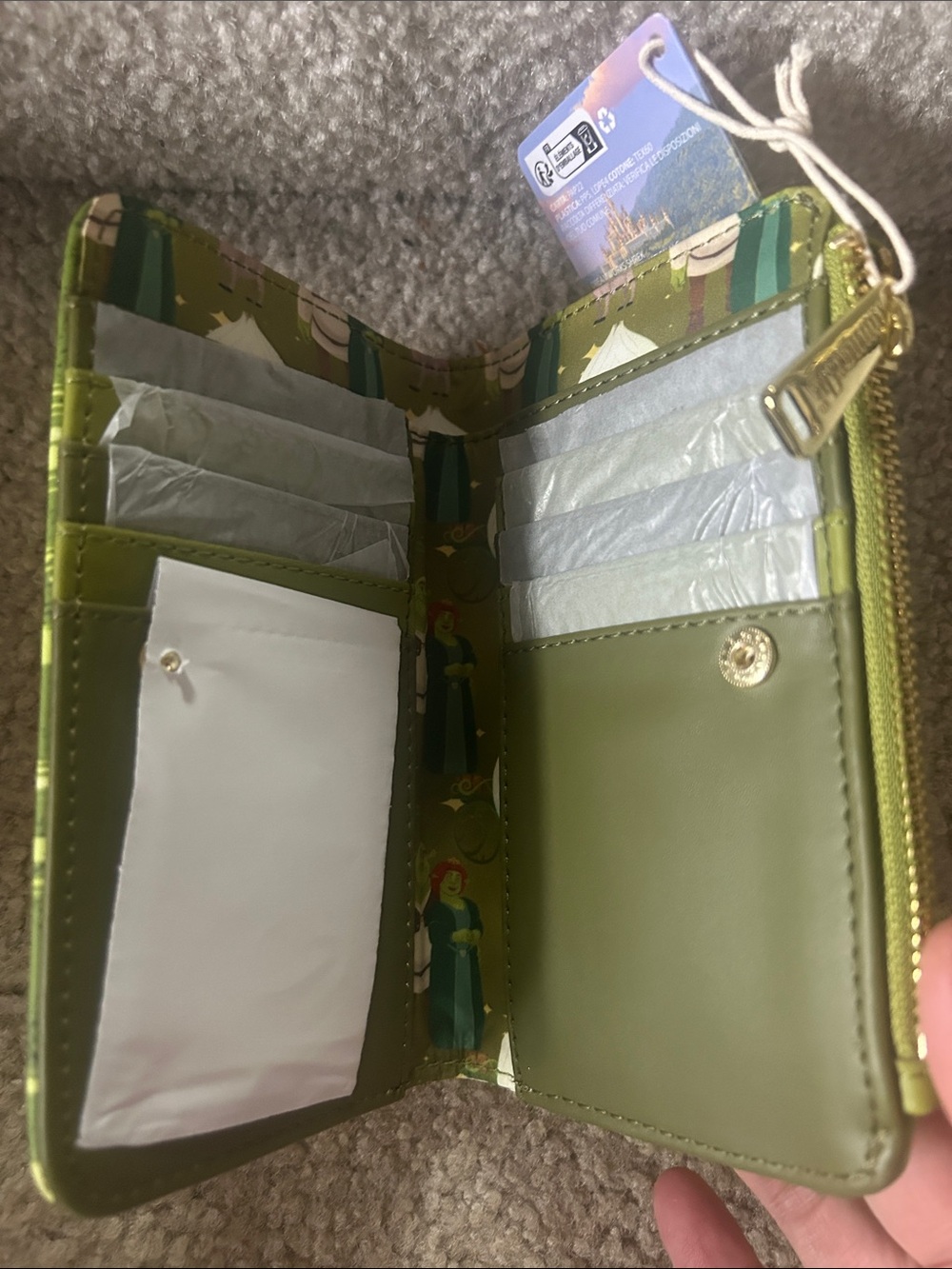 Loungefly Shrek Happily Ever After Flap Wallet featuring Shrek and Fiona - Picture 3 of 3